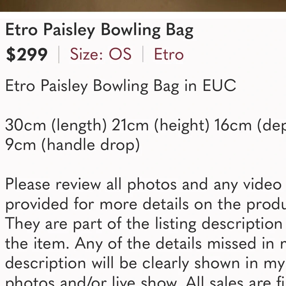 Etro Signature Paisley Leather Alma style Tote bag - Picture 6 of 6